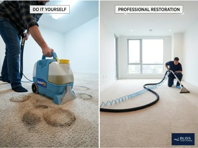 DIY rental machine versus professional truck-mounted carpet cleaning — Las Cruces NM