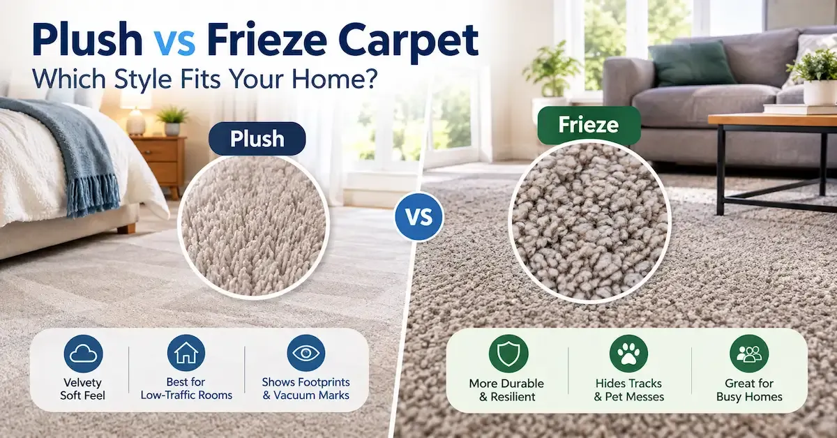 Plush vs frieze carpet