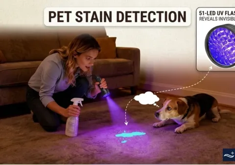 UV black light detection tool used to find pet urine stains in Las Cruces NM