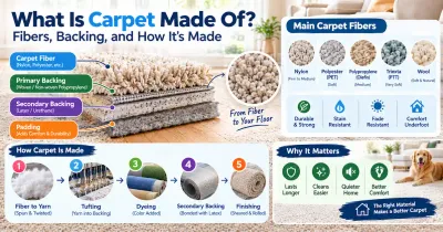 What Is Carpet Made Of? Nylon, Polyester, Backing, and More